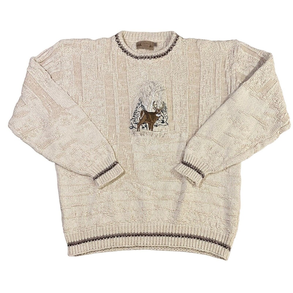 Vintage Shenandoah Whitetail Deer Sweater Made In USA